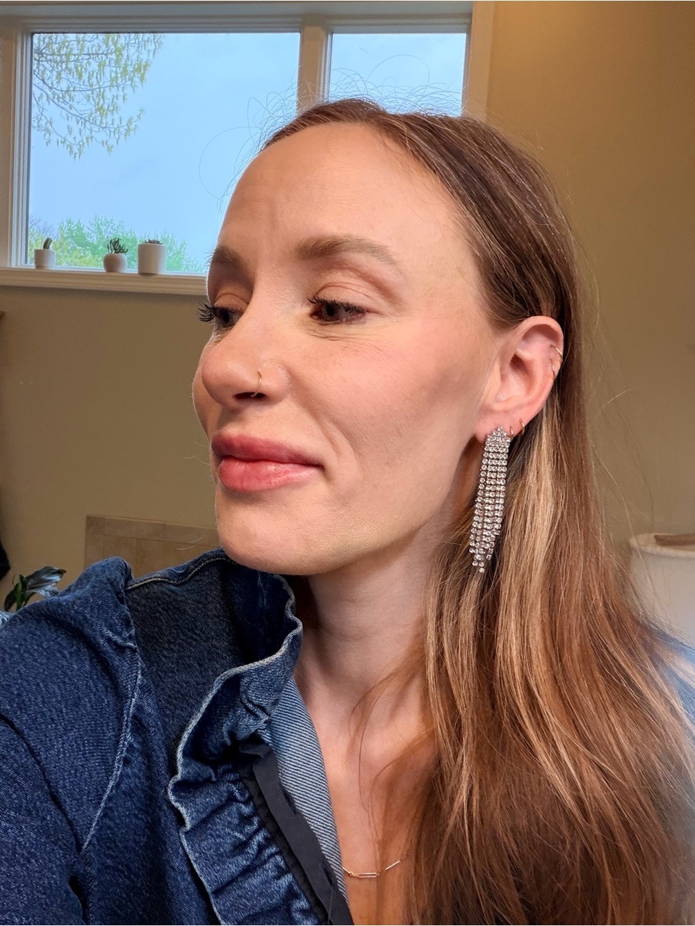 Clare V Layered Stone Statement Earrings - Clear Original: $95 - Picture 11 of 11